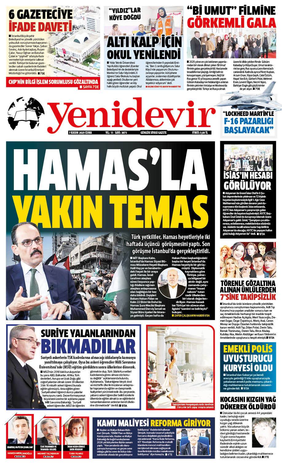 https://www.yenidevirgazetesi.com/7 KASIM 2025 CUMA