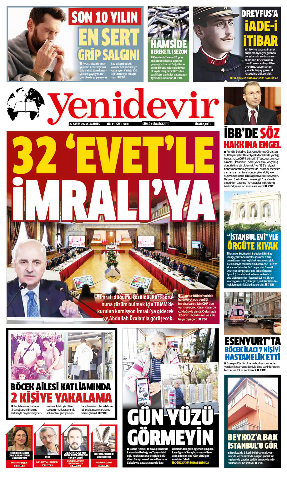 https://www.yenidevirgazetesi.com/22 KASIM 2025 CUMARTESİ