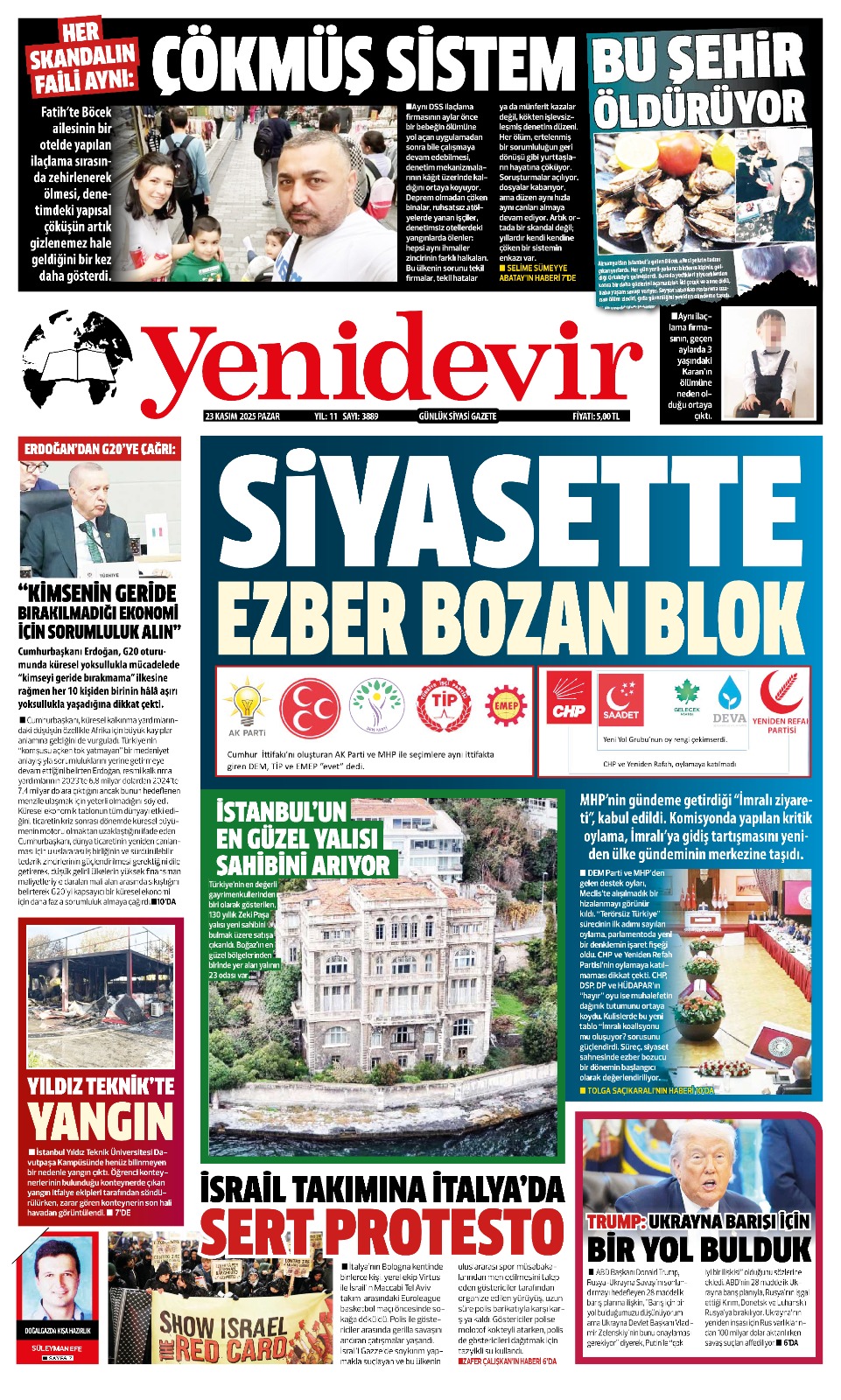 https://www.yenidevirgazetesi.com/23 Kasim 2025 Pazar
