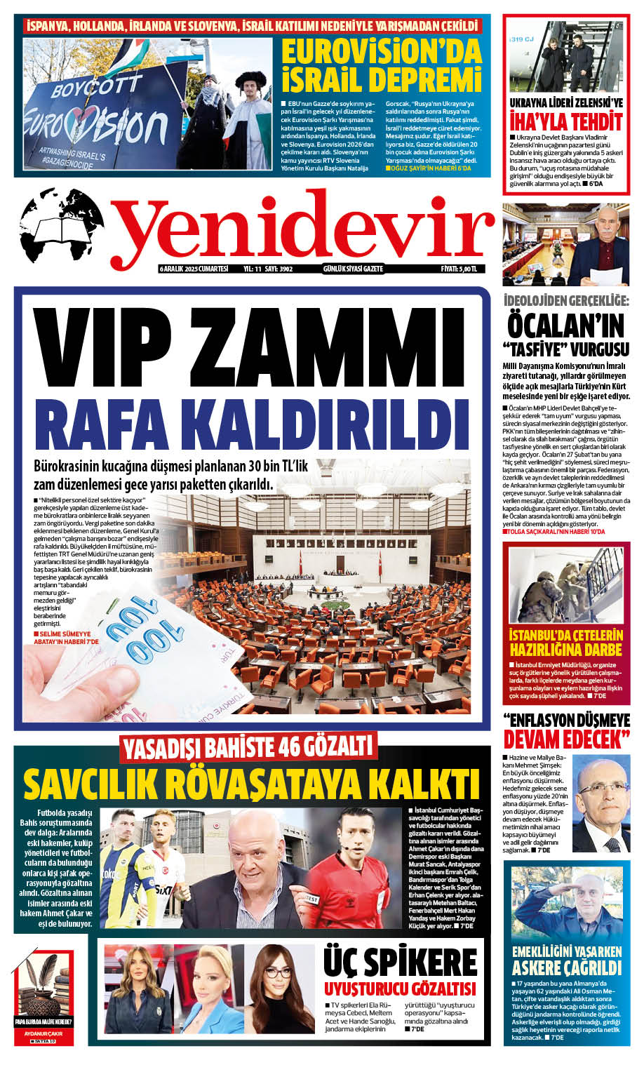 https://www.yenidevirgazetesi.com/6 ARALIK 2025 CUMARTESİ