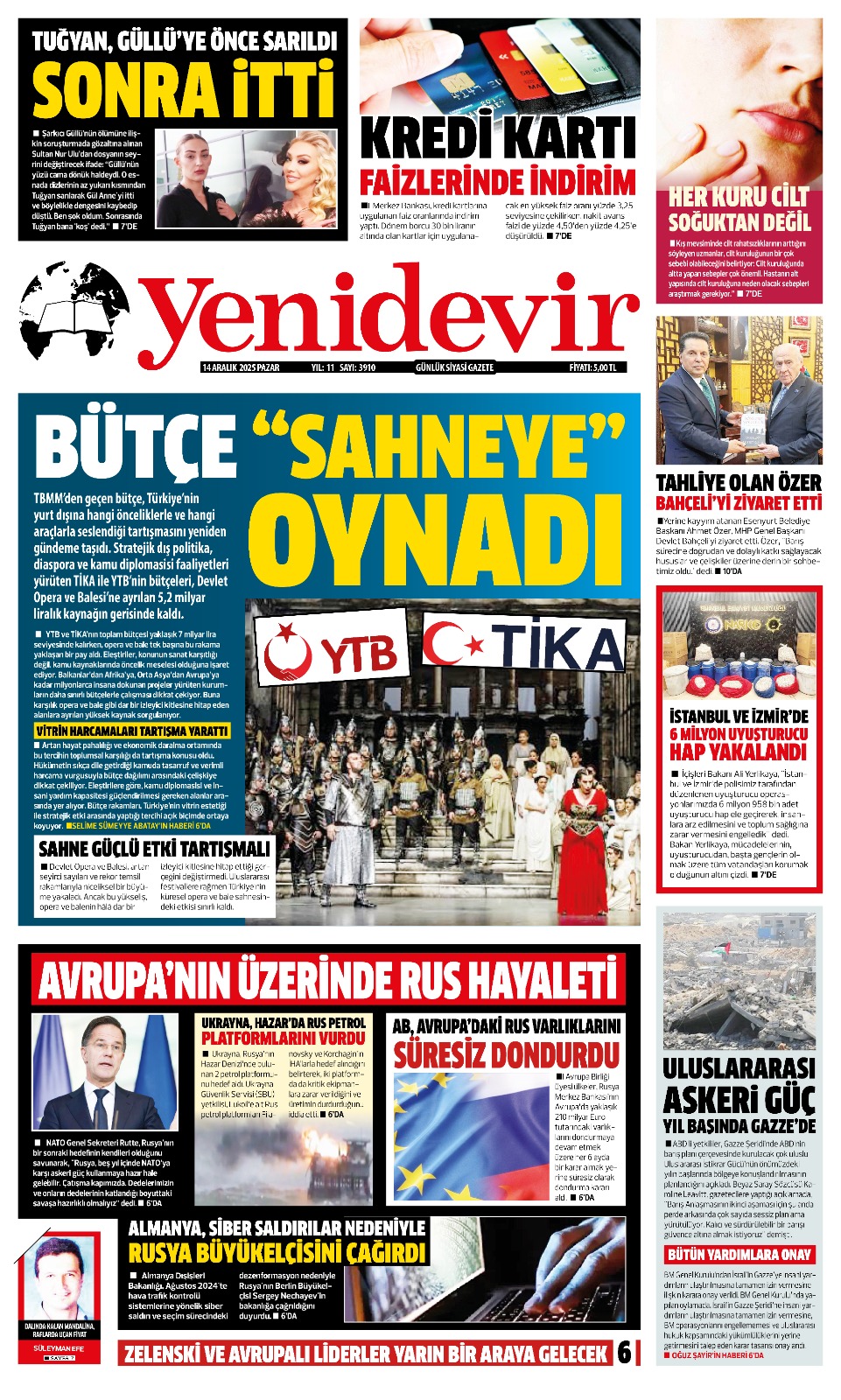 https://www.yenidevirgazetesi.com/14 ARALIK 2025 PAZAR