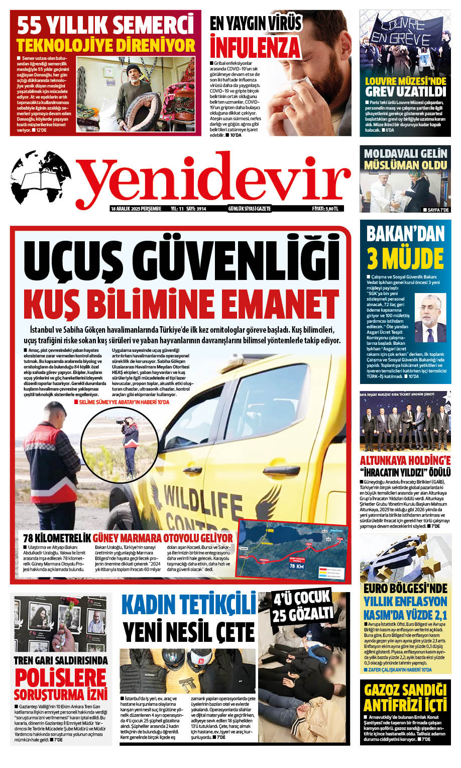 https://www.yenidevirgazetesi.com/18 ARALIK 2025 PERŞEMBE
