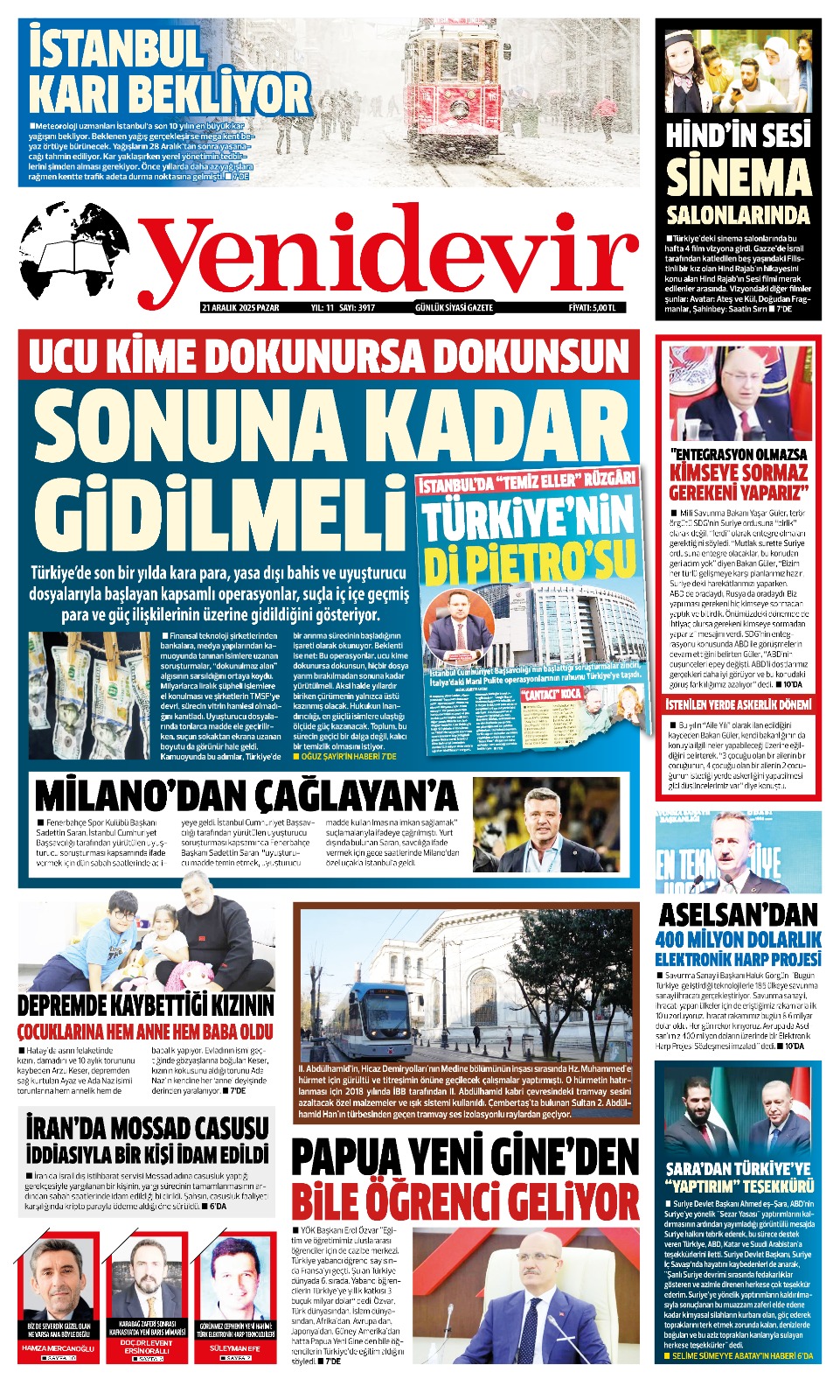https://www.yenidevirgazetesi.com/21 ARALIK 2025 PAZAR