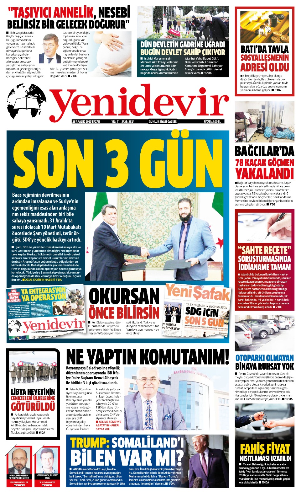 https://www.yenidevirgazetesi.com/28 ARALIK 2025 PAZAR