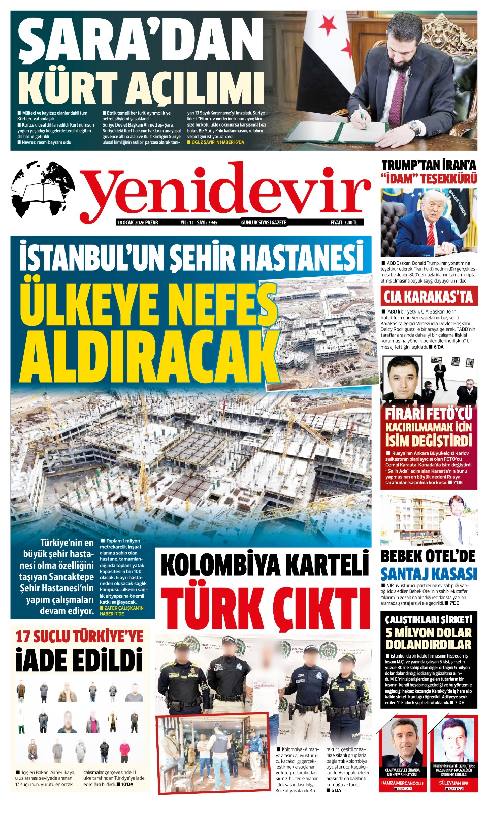 https://www.yenidevirgazetesi.com/18 OCAK 2026 PAZAR
