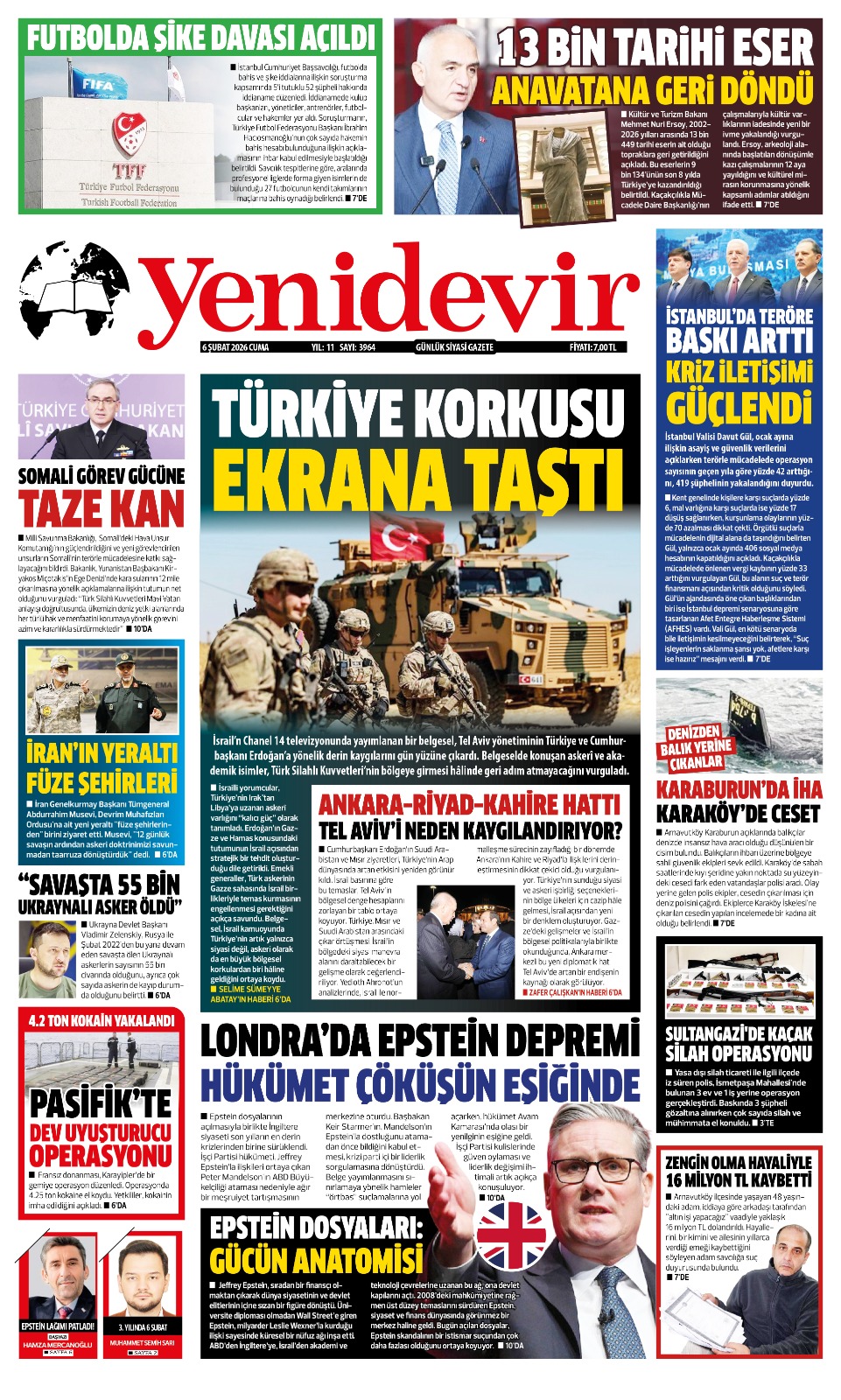 https://www.yenidevirgazetesi.com/6 ŞUBAT 2026 CUMA