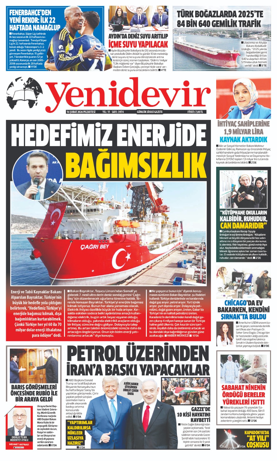 https://www.yenidevirgazetesi.com/16 ŞUBAT 2026 PAZAR