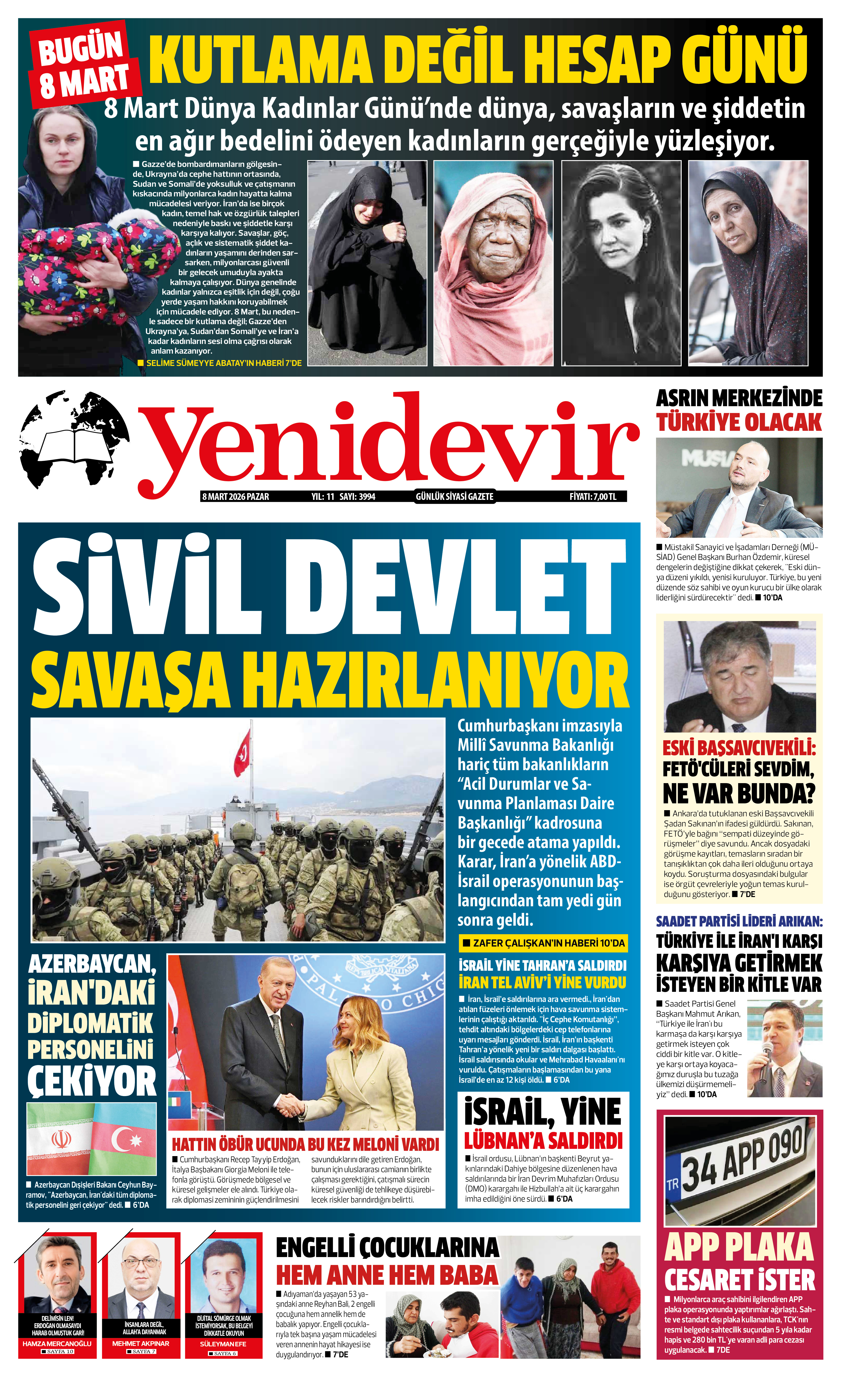 https://www.yenidevirgazetesi.com/8 MART 2026 PAZAR