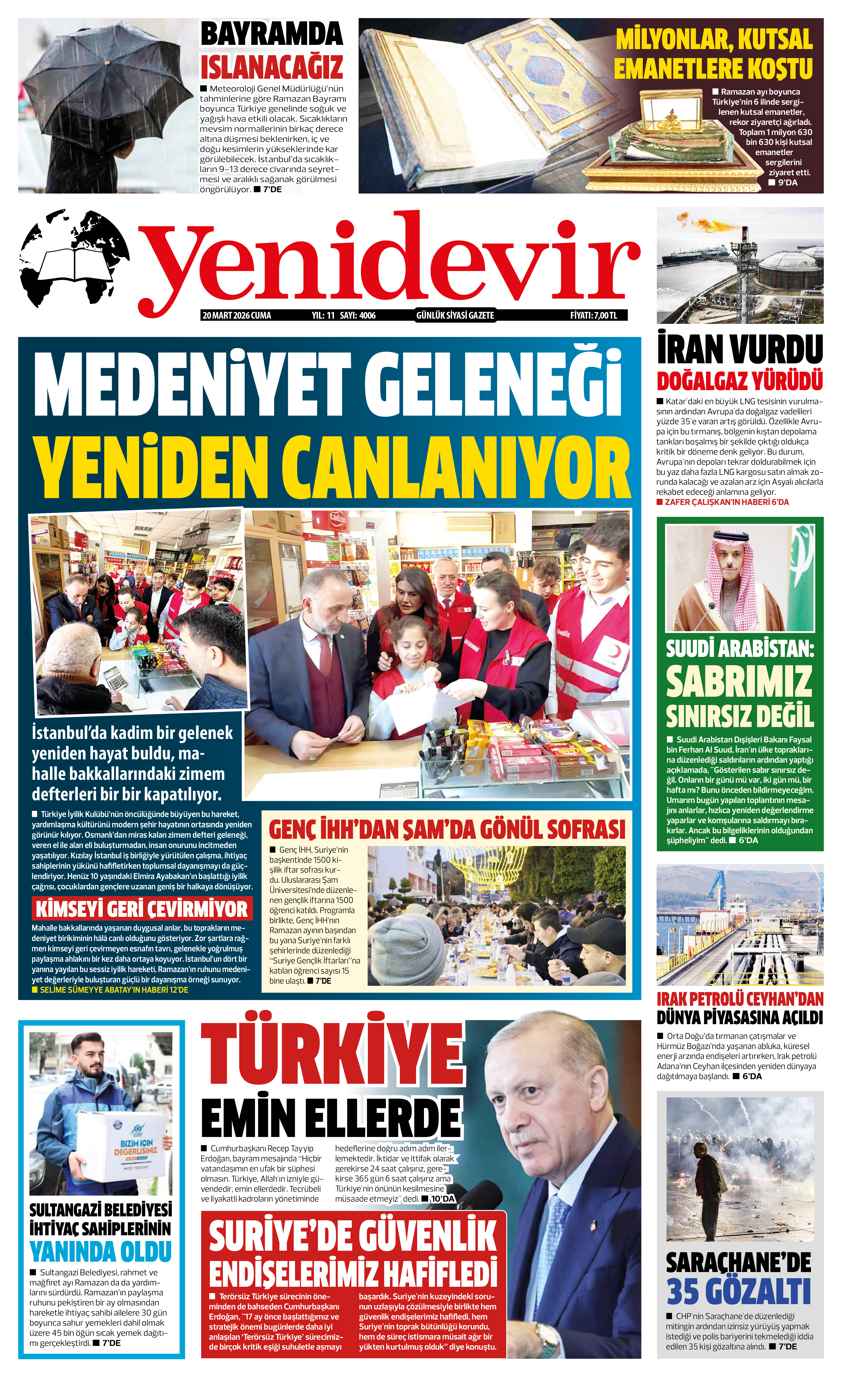 https://www.yenidevirgazetesi.com/20 MART 2026 CUMA