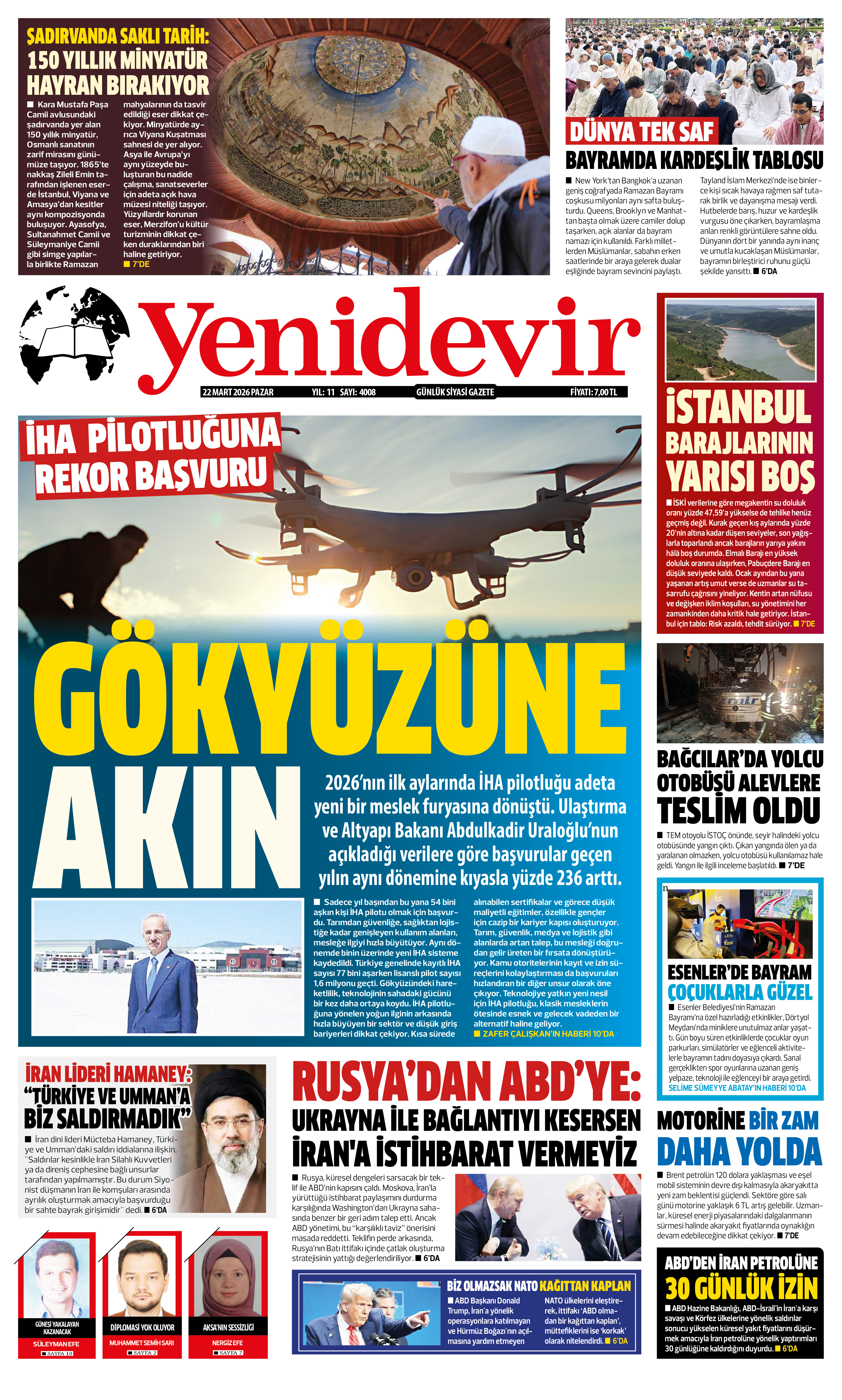 https://www.yenidevirgazetesi.com/22 MART 2026 PAZAR