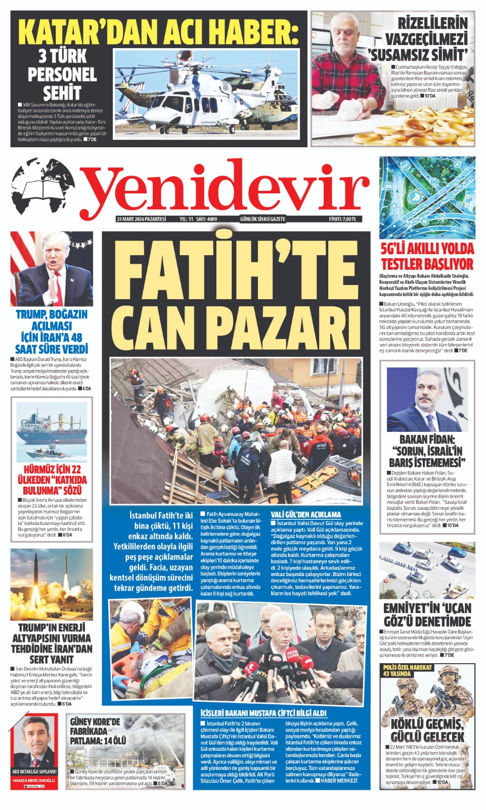 https://www.yenidevirgazetesi.com/23 MART 2026 PAZARTESİ