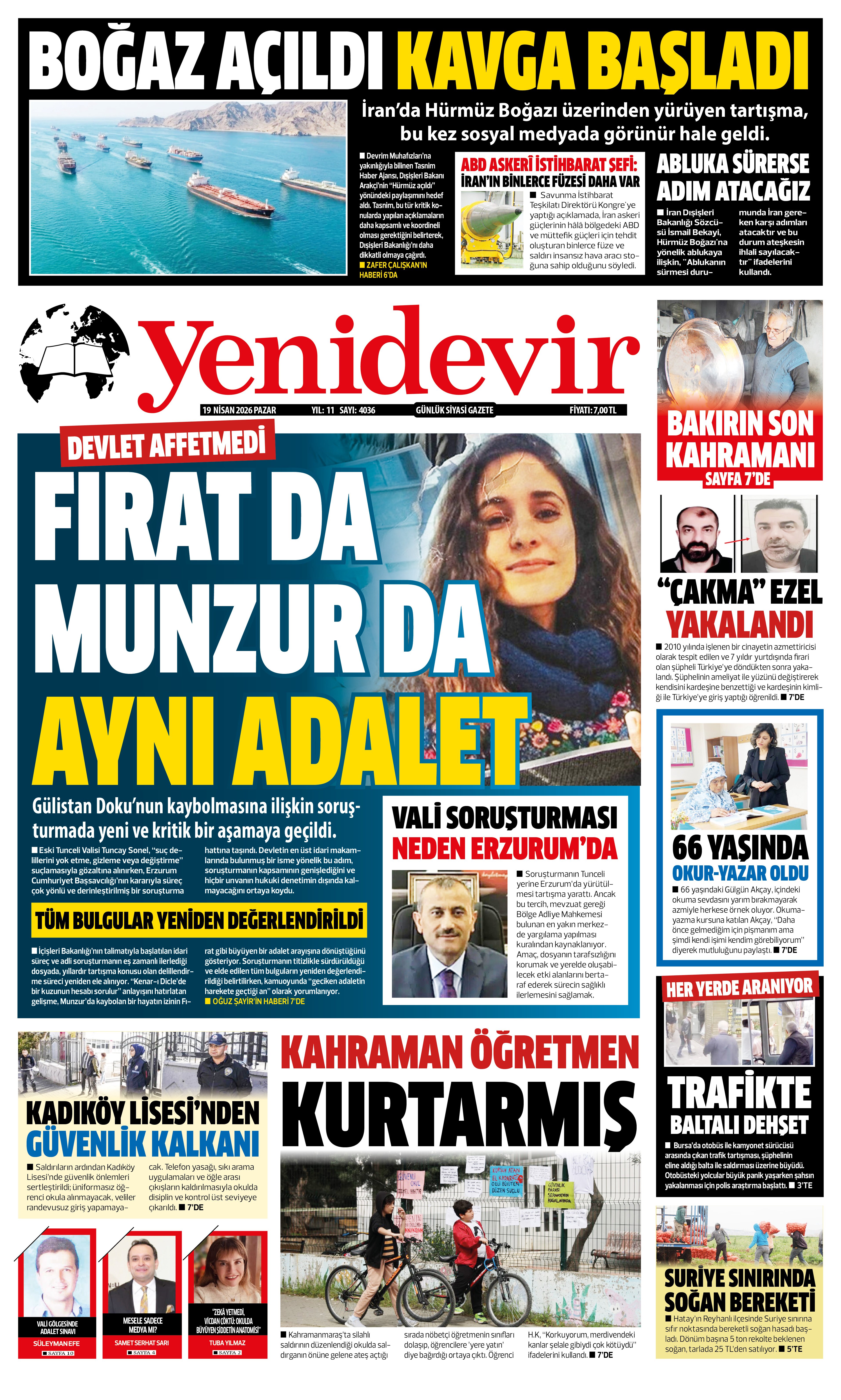 https://www.yenidevirgazetesi.com/19 NİSAN 2026 PAZAR