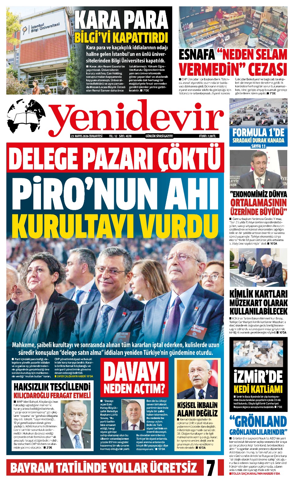 https://www.yenidevirgazetesi.com/23 MAYIS 2026 CUMARTESİ
