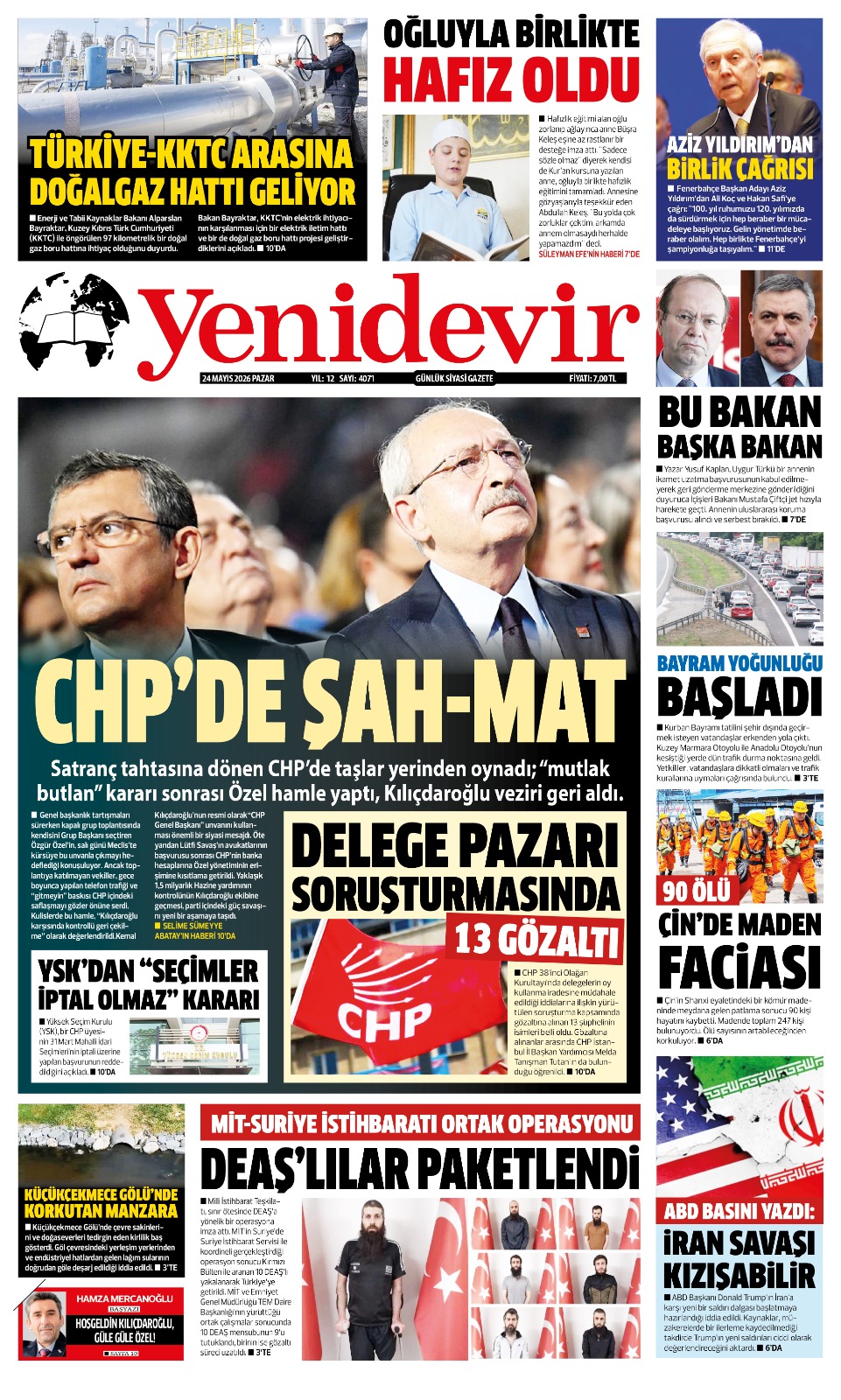 https://www.yenidevirgazetesi.com/24 MAYIS 2026 PAZAR