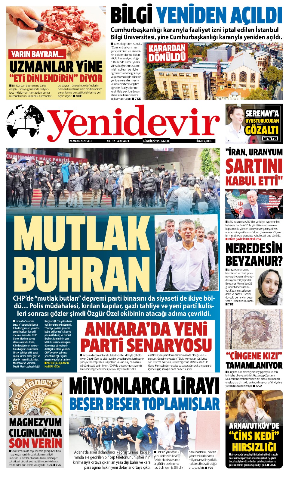 https://www.yenidevirgazetesi.com/26 MAYIS 2026 SALI