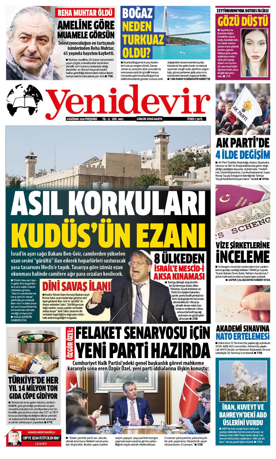 https://www.yenidevirgazetesi.com/4 HAZİRAN 2026 PERŞEMBE
