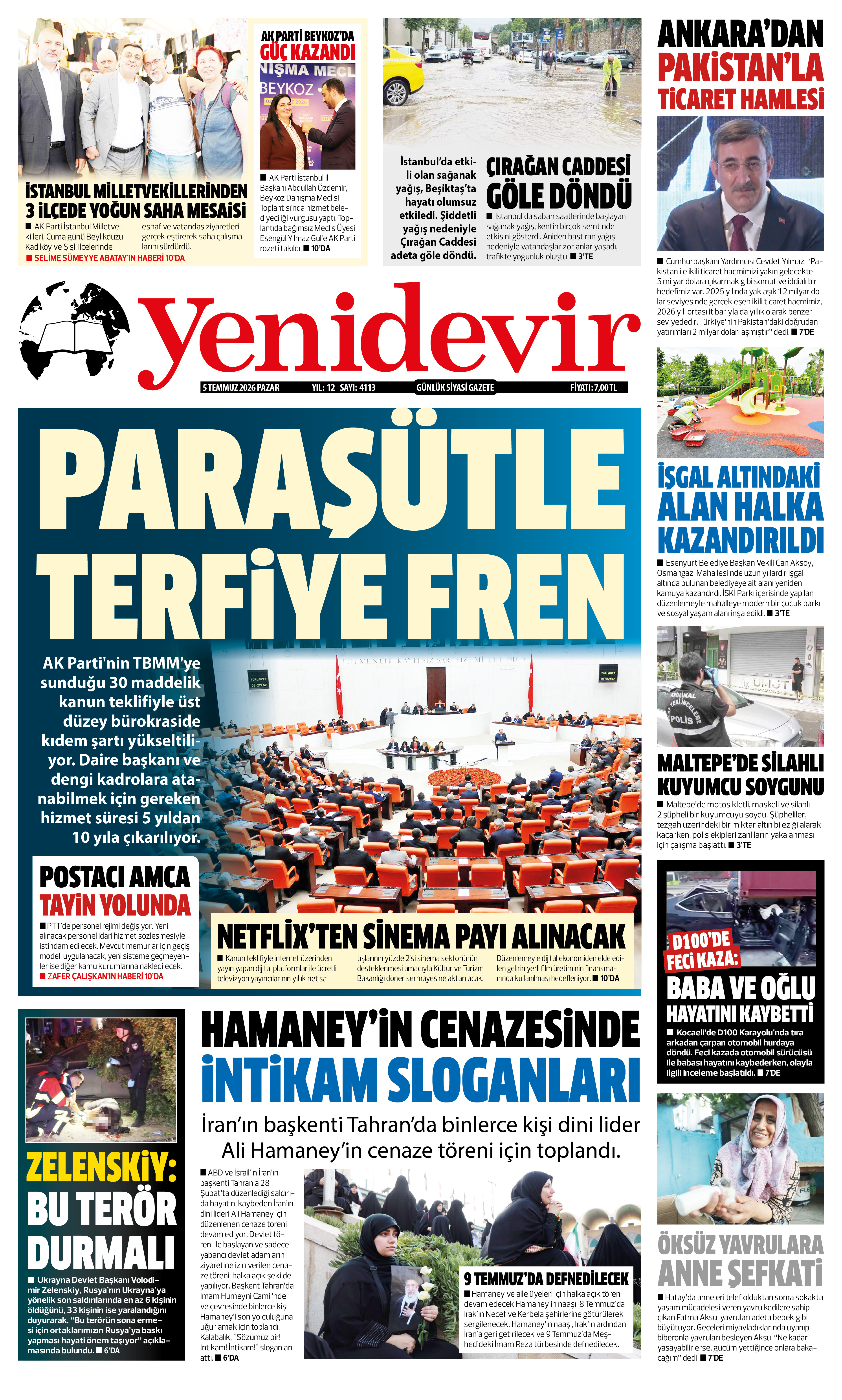 https://www.yenidevirgazetesi.com/5 TEMMUZ 2026 PAZAR