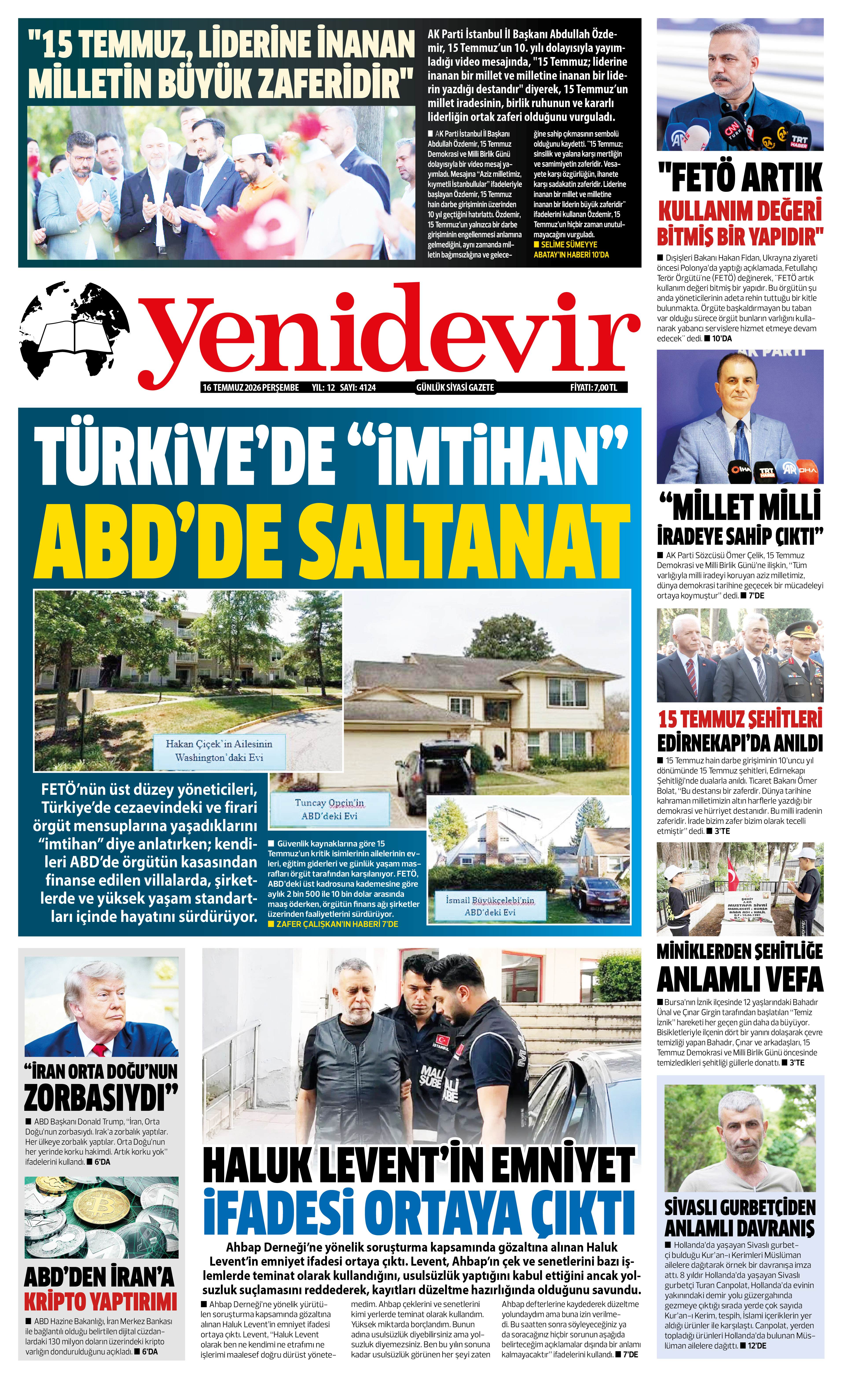 https://www.yenidevirgazetesi.com/16 TEMMUZ 2026 PERŞEMBE