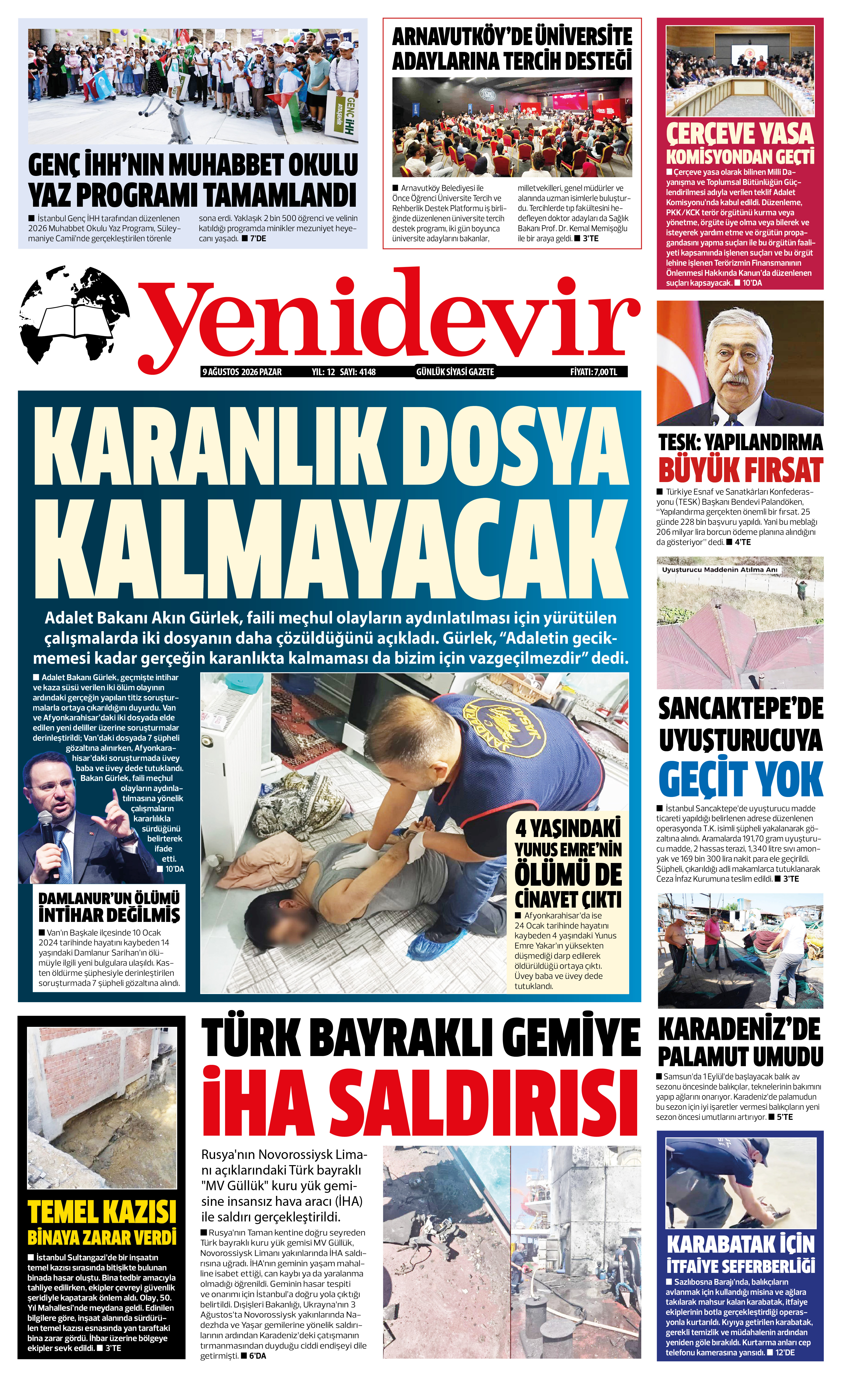 https://www.yenidevirgazetesi.com/9 AĞUSTOS 2026 PAZAR