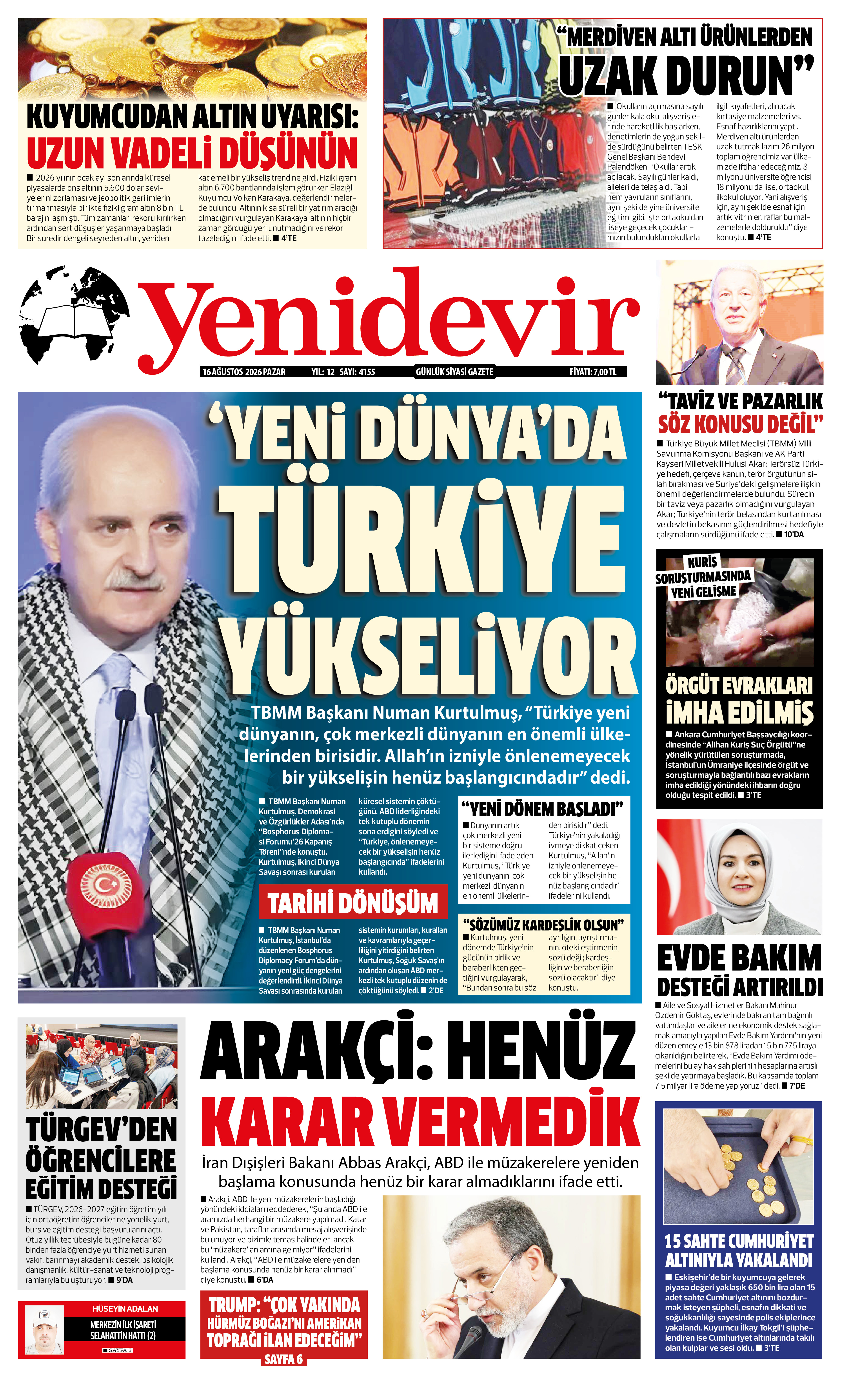 https://www.yenidevirgazetesi.com/16 AĞUSTOS 2026 PAZAR