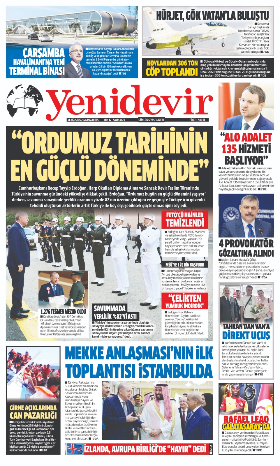 https://www.yenidevirgazetesi.com/31 AĞUSTOS 2026 PAZARTESİ