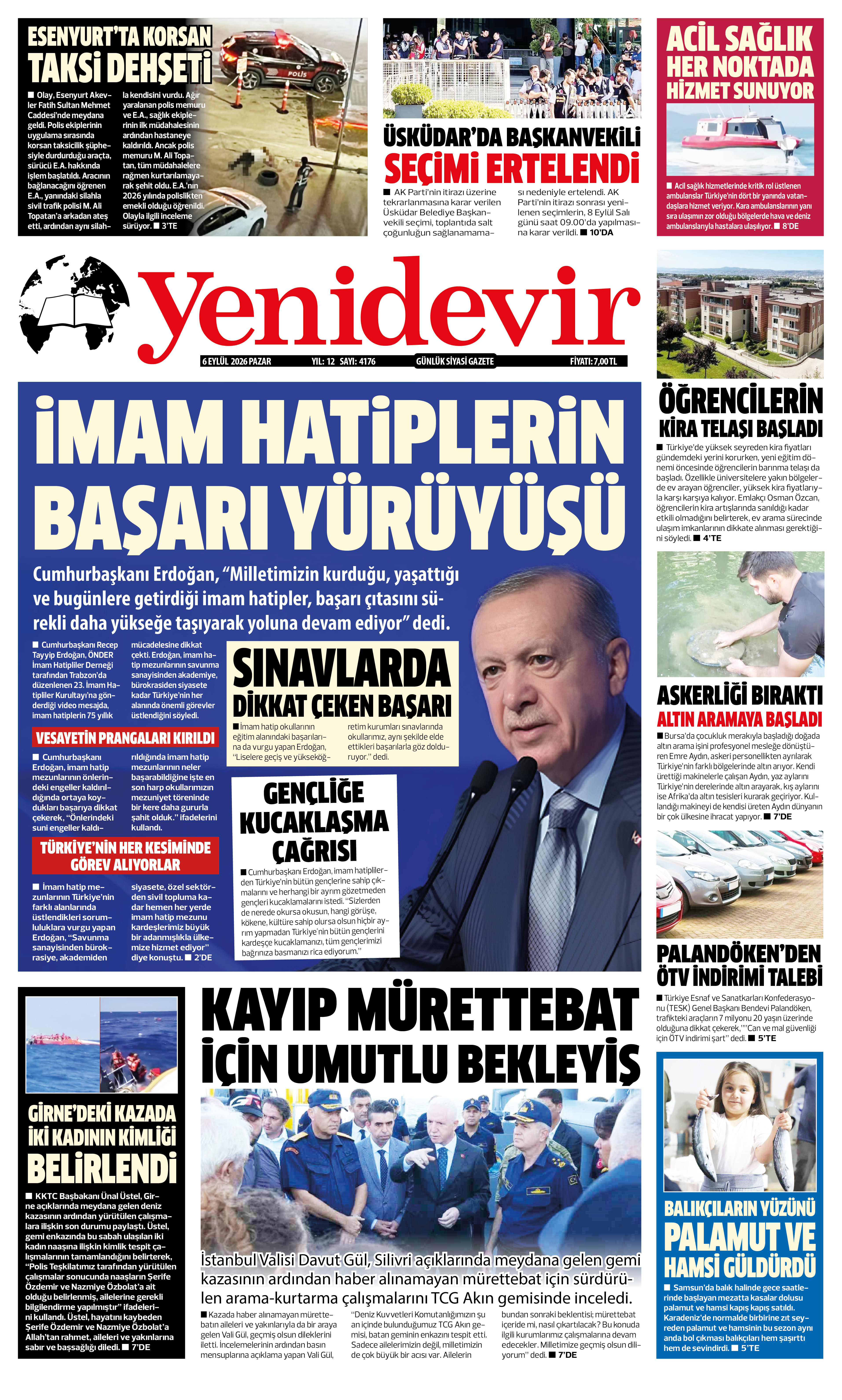 https://www.yenidevirgazetesi.com/6 EYLÜL 2026 PAZAR
