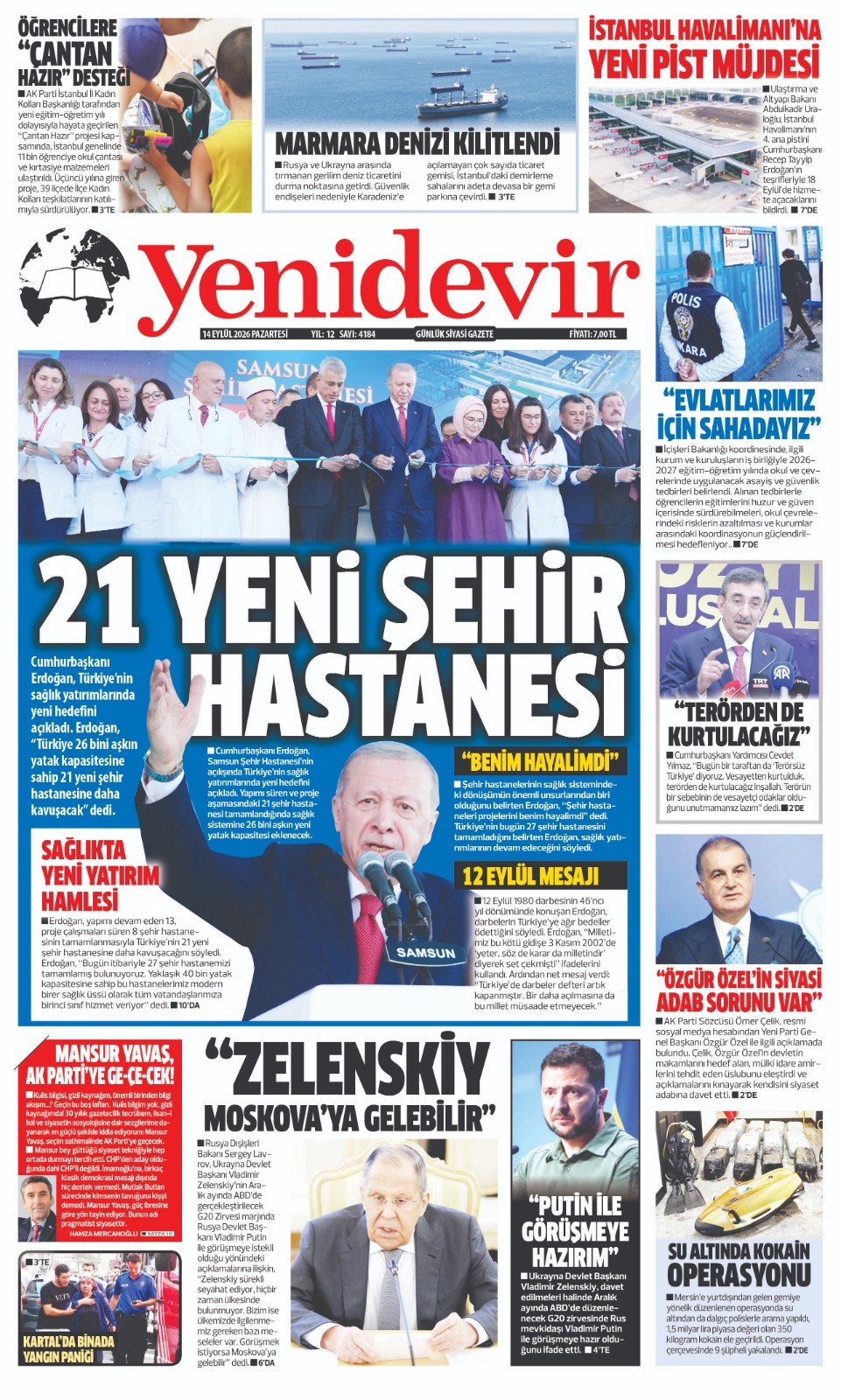 https://www.yenidevirgazetesi.com/14 EYLÜL 2026 PAZARTESİ