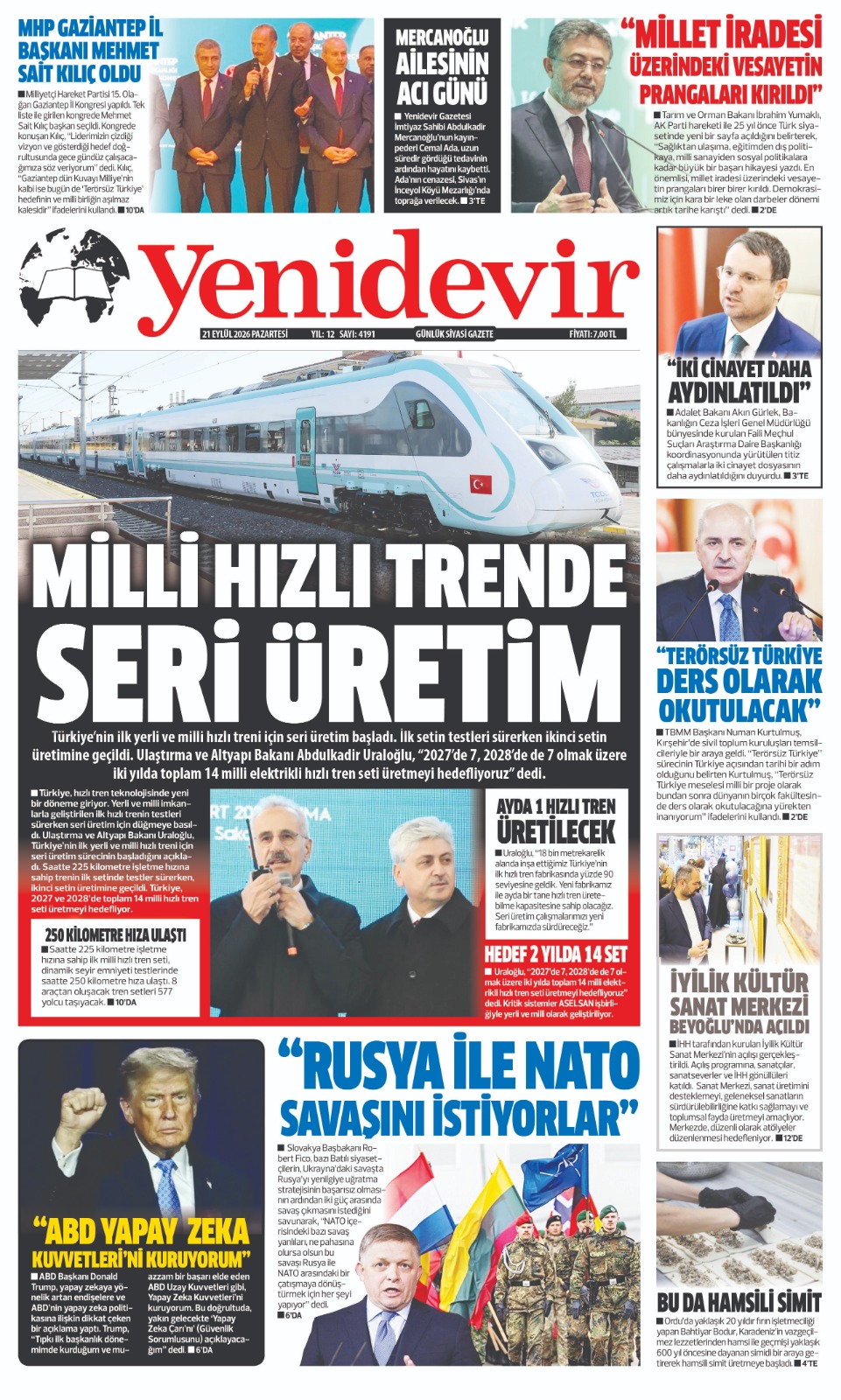 https://www.yenidevirgazetesi.com/21 EYLÜL 2026 PAZARTESİ