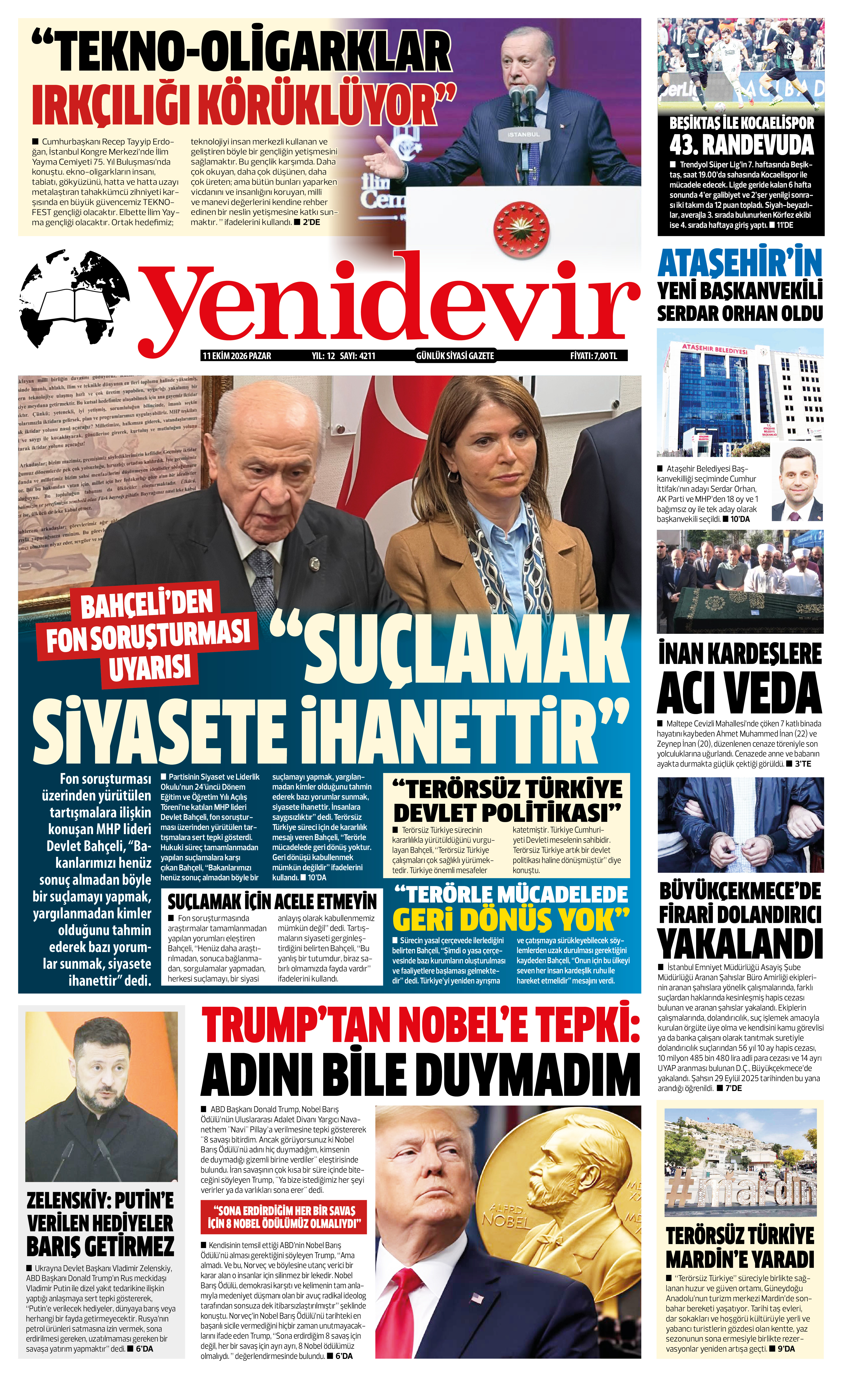 https://www.yenidevirgazetesi.com/11 EKİM 2026 PAZAR
