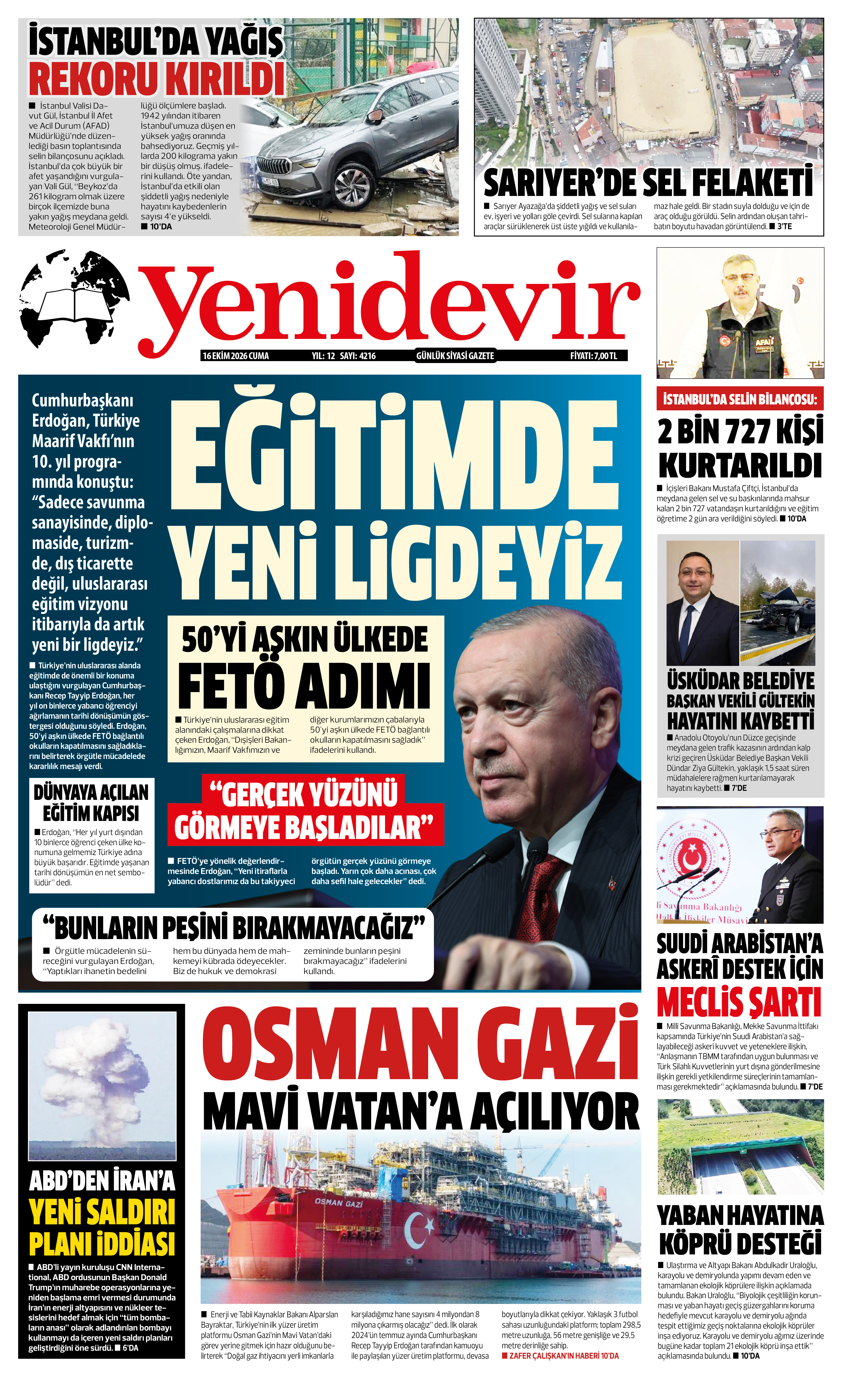 https://www.yenidevirgazetesi.com/16 EKİM 2026 CUMA