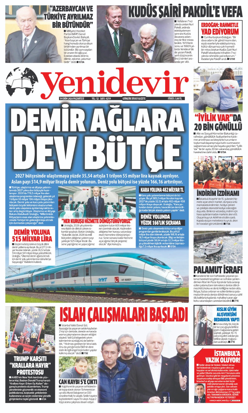 https://www.yenidevirgazetesi.com/19 EKİM 2026 PAZARTESİ