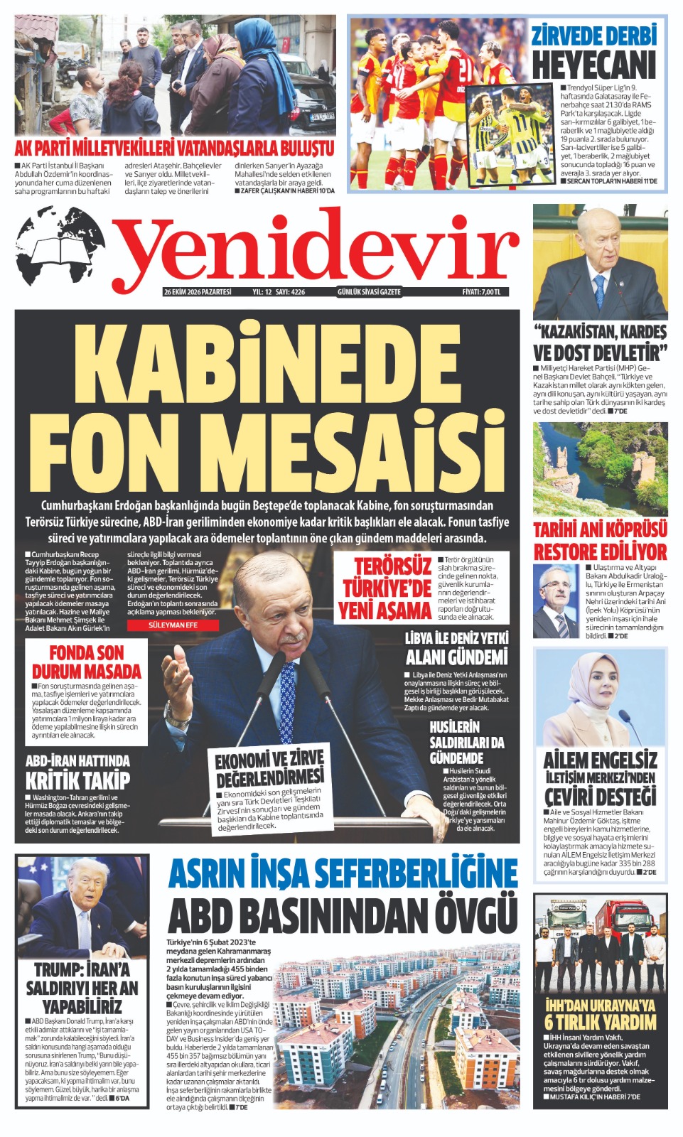 https://www.yenidevirgazetesi.com/26 EKİM 2026 PAZARTESİ